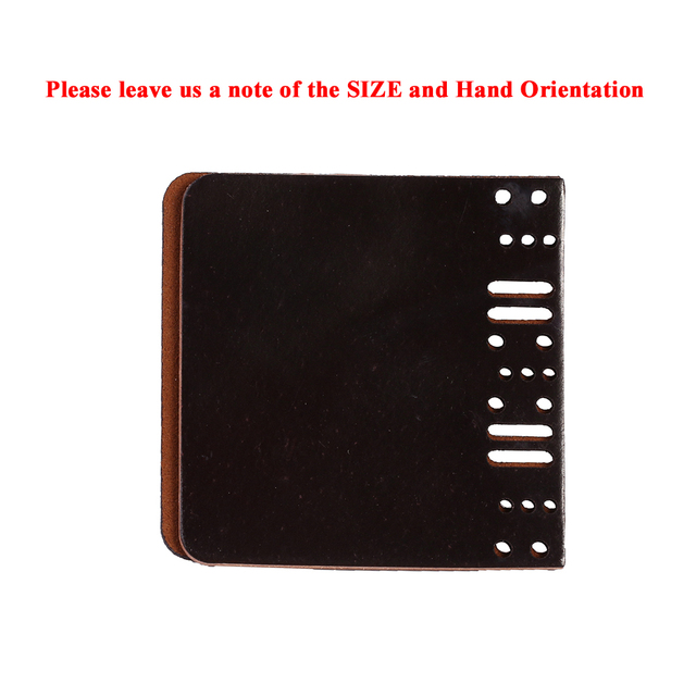 Bicaster Barebow Finger Tab Cordovan Leather Brass Plate Archery Finger Guards.jpg 640x640